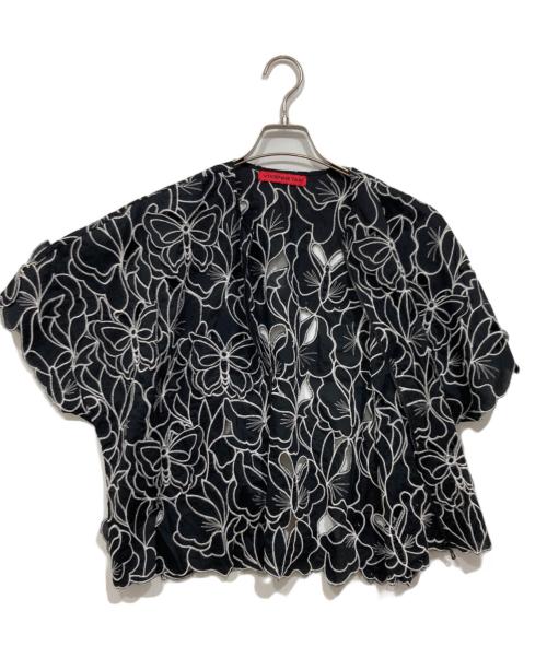 VIVIENNE TAM（ヴィヴィアンタム）VIVIENNE TAM (ヴィヴィアンタム) バタフライカットワークジップブラウス ブラック サイズ:38の古着・服飾アイテム