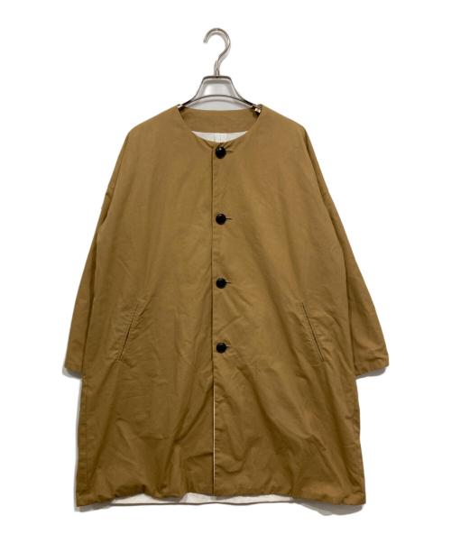 ironari（イロナリ）ironari (イロナリ) ノーカラーコート ベージュの古着・服飾アイテム
