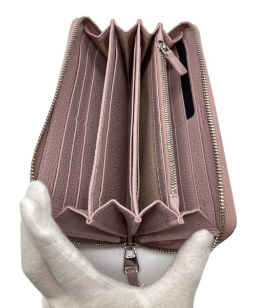 GIANNI CHIARINI（ジャンニ キアリーニ）GIANNI CHIARINI (ジャンニ キアリーニ) ラウンドジップ長財布 ピンクの古着・服飾アイテム