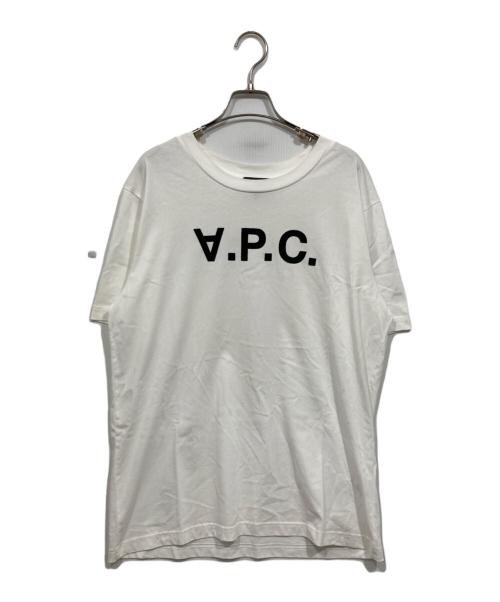 A.P.C.（アーペーセー）A.P.C. (アーペーセー) ロゴプリントカットソー ホワイト サイズ:Lの古着・服飾アイテム