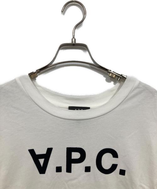 A.P.C.（アーペーセー）A.P.C. (アーペーセー) ロゴプリントカットソー ホワイト サイズ:Lの古着・服飾アイテム