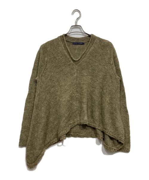 RALPH LAUREN（ラルフローレン）RALPH LAUREN (ラルフローレン) リネンデザインニット グリーン サイズ:Lの古着・服飾アイテム