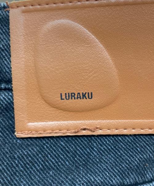 LURAKU（ルラク）LURAKU (ルラク) セミフレアウォッシュデニムパンツ ブラック サイズ:Sの古着・服飾アイテム