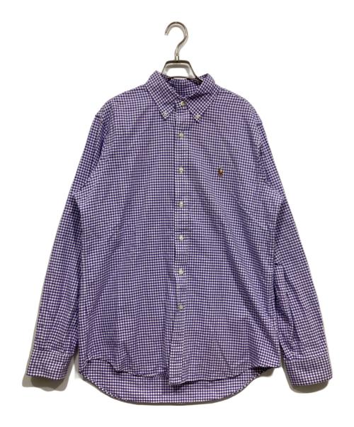 RALPH LAUREN（ラルフローレン）RALPH LAUREN (ラルフローレン) ボタンダウンギンガムチェックシャツ パープル サイズ:Mの古着・服飾アイテム