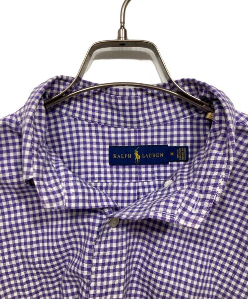 RALPH LAUREN（ラルフローレン）RALPH LAUREN (ラルフローレン) ボタンダウンギンガムチェックシャツ パープル サイズ:Mの古着・服飾アイテム