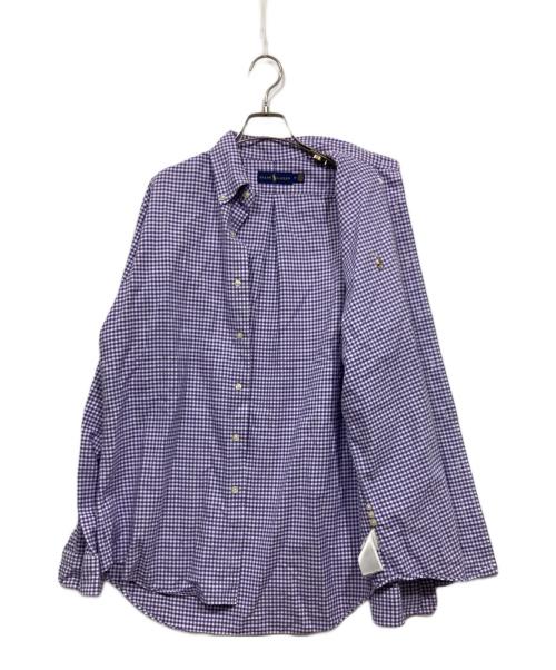 RALPH LAUREN（ラルフローレン）RALPH LAUREN (ラルフローレン) ボタンダウンギンガムチェックシャツ パープル サイズ:Mの古着・服飾アイテム