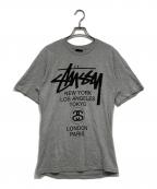 stussyステューシー）の古着「プリントTシャツ」｜グレー