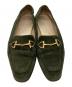 中古・古着 GUCCI (グッチ) スウェードビットローファー グリーン サイズ:35：6000円