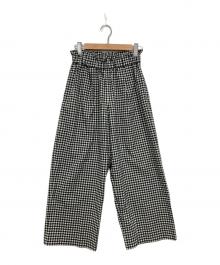 JOURNAL STANDARD（ジャーナルスタンダード）の古着「ギンガムチェックイージーパンツ」｜ホワイト×ブラック