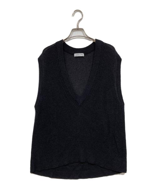 BABYLONE（バビロン）BABYLONE (バビロン) ペーパー混アゼベスト ブラック サイズ:Fの古着・服飾アイテム