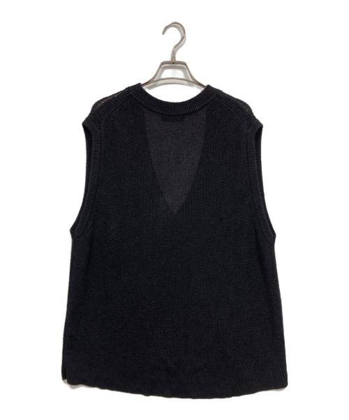 BABYLONE（バビロン）BABYLONE (バビロン) ペーパー混アゼベスト ブラック サイズ:Fの古着・服飾アイテム