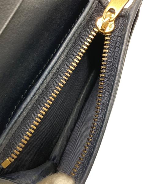 Christian Dior（クリスチャン ディオール）Christian Dior (クリスチャン ディオール) トロッター3つ折りサドルウォレット財布 ネイビーの古着・服飾アイテム