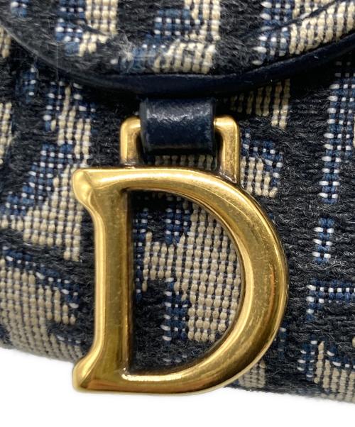 Christian Dior（クリスチャン ディオール）Christian Dior (クリスチャン ディオール) トロッター3つ折りサドルウォレット財布 ネイビーの古着・服飾アイテム
