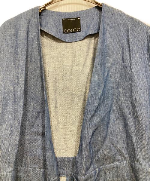 Conte（コンテ）conte (コンテ) オールインワン / デニムライクジャンプスーツ ブルー サイズ:表記なしの古着・服飾アイテム