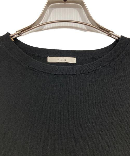 LE PHIL（ル フィル）LE PHIL (ル フィル) レイヤード風半袖ニット ブラック サイズ:Fの古着・服飾アイテム