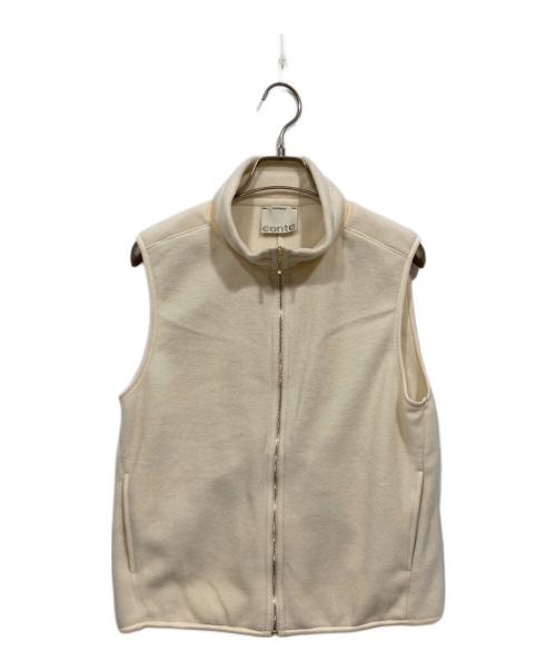 Conte（コンテ）Conte (コンテ) フリースベスト アイボリー サイズ:freeの古着・服飾アイテム