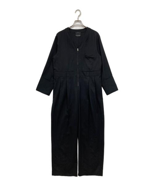 Conte（コンテ）conte (コンテ) Vネックオールインワン ブラック サイズ:表記なしの古着・服飾アイテム