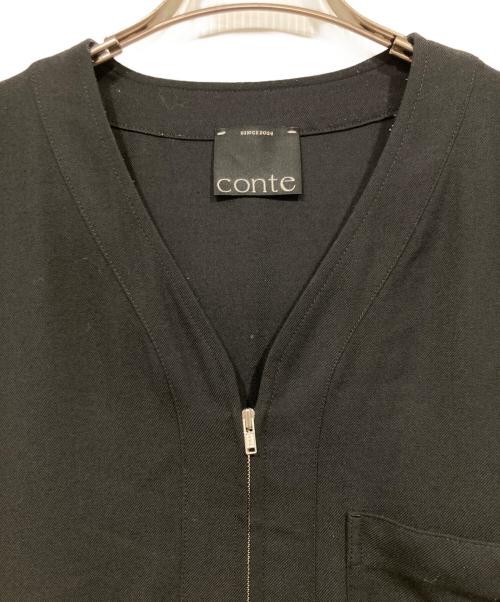 Conte（コンテ）conte (コンテ) Vネックオールインワン ブラック サイズ:表記なしの古着・服飾アイテム