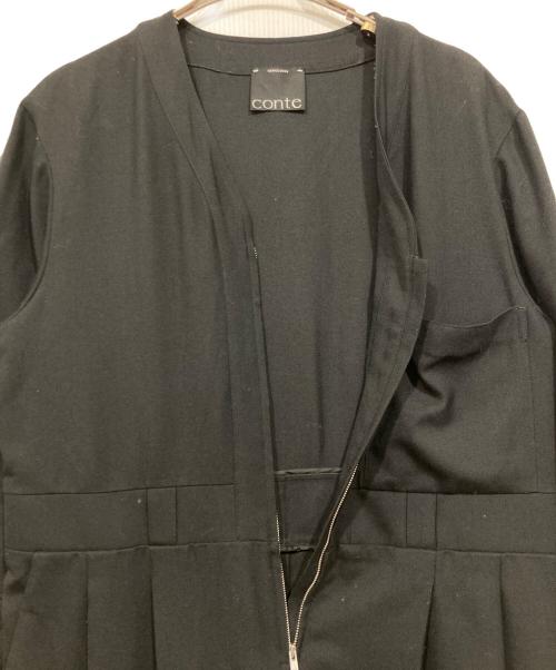 Conte（コンテ）conte (コンテ) Vネックオールインワン ブラック サイズ:表記なしの古着・服飾アイテム