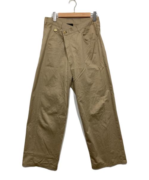 Conte（コンテ）conte (コンテ) ラップチノテーパードワイドパンツ ベージュ サイズ:38の古着・服飾アイテム