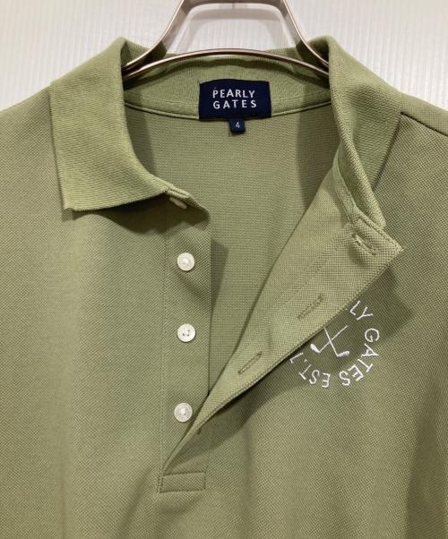 PEARLY GATES（パーリーゲイツ）PEARLY GATES (パーリーゲイツ) ALOFTカノコ半袖ポロシャツ グリーン サイズ:4の古着・服飾アイテム