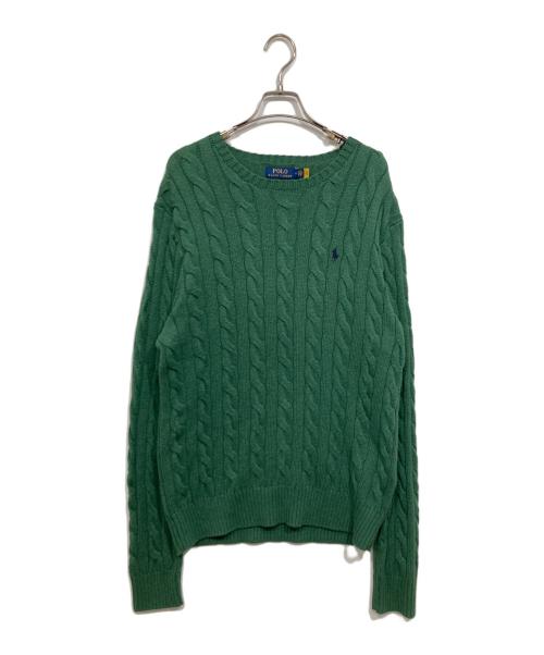 POLO RALPH LAUREN（ポロ・ラルフローレン）POLO RALPH LAUREN (ポロ・ラルフローレン) ニット グリーン サイズ:Mの古着・服飾アイテム