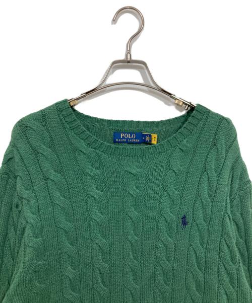 POLO RALPH LAUREN（ポロ・ラルフローレン）POLO RALPH LAUREN (ポロ・ラルフローレン) ニット グリーン サイズ:Mの古着・服飾アイテム