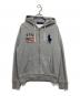 POLO RALPH LAUREN（ポロ・ラルフローレン）の古着「ビッグポニージップパーカー」｜グレー