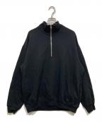 BEAUTY&YOUTHビューティーアンドユース）の古着「SNAZZY ハーフジップ スウェット」｜ブラック