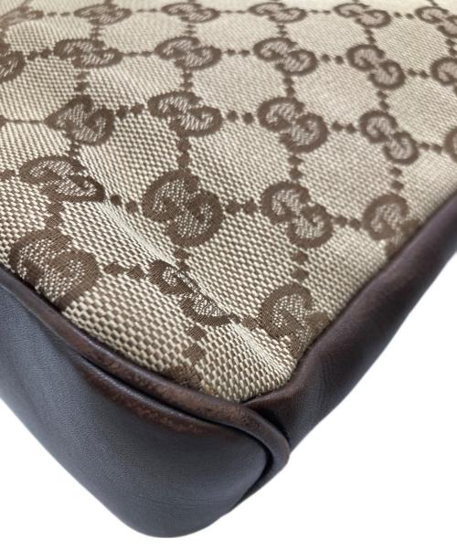 GUCCI（グッチ）GUCCI (グッチ) GGキャンバスショルダーバッグ ブラウンの古着・服飾アイテム
