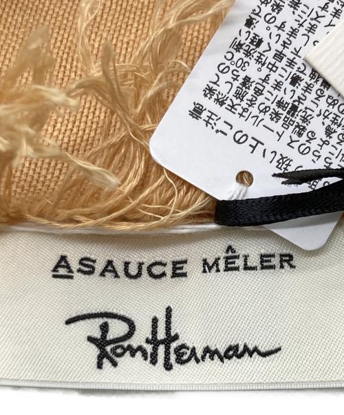 ASAUCE MELER（アソースメレ）ASAUCE MELER (アソースメレ) Ron Herman (ロンハーマン) リネン大判ストール ベージュの古着・服飾アイテム