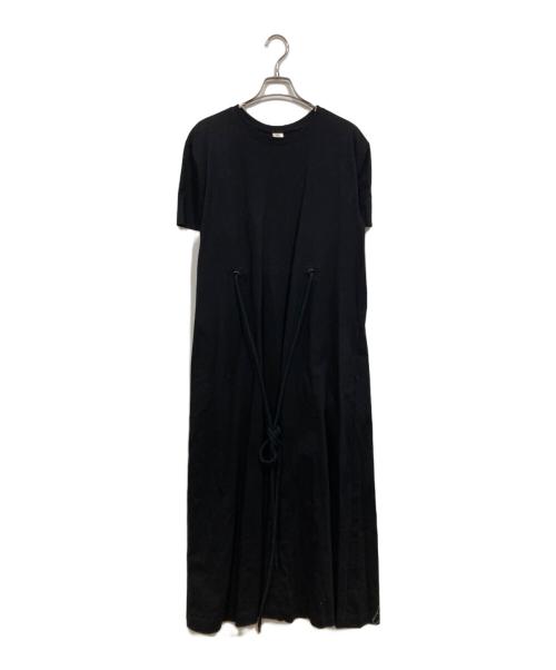 Ron Herman（ロンハーマン）Ron Herman (ロンハーマン) ドローコード半袖カットソーワンピース ブラック サイズ:Sの古着・服飾アイテム