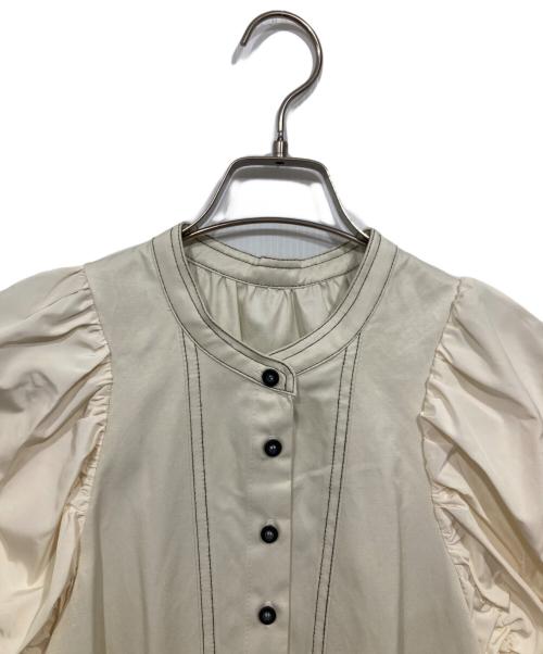 machatt（マチャット）machatt (マチャット) バイカラーステッチロングドレス アイボリー サイズ:Fの古着・服飾アイテム