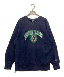 Champion REVERSE WEAVE（チャンピオン リバース ウィーブ）の古着「クルーネックスウェット」｜ネイビー