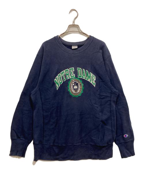 Champion REVERSE WEAVE（チャンピオン リバース ウィーブ）Champion REVERSE WEAVE (チャンピオン リバース ウィーブ) クルーネックスウェット ネイビー サイズ:LARGEの古着・服飾アイテム