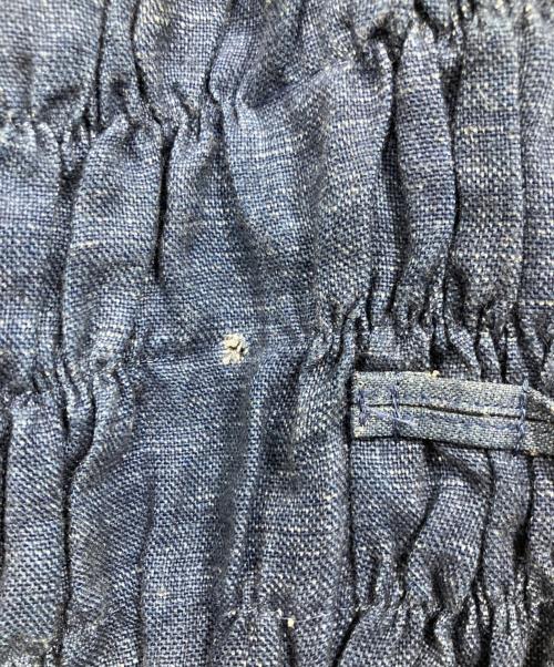 COMME des GARCONS（コムデギャルソン）COMME des GARCONS (コムデギャルソン) チャイナボタンリネンワンピース ブルー サイズ:Mの古着・服飾アイテム