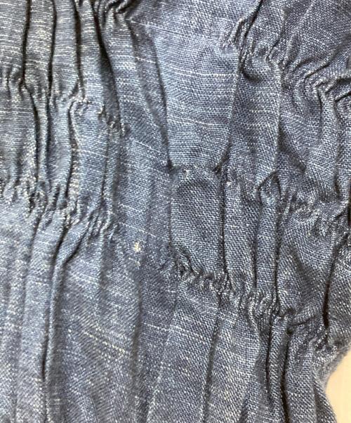 COMME des GARCONS（コムデギャルソン）COMME des GARCONS (コムデギャルソン) チャイナボタンリネンワンピース ブルー サイズ:Mの古着・服飾アイテム