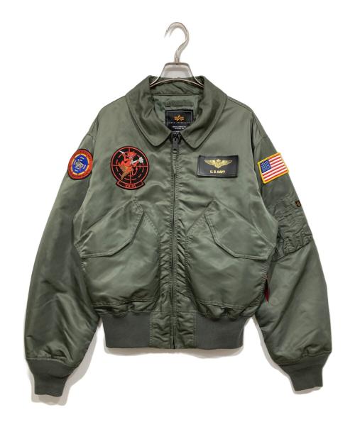 ALPHA INDUSTRIES（アルファインダストリーズ）ALPHA INDUSTRIES (アルファインダストリーズ) VX-31 フライトジャケット グリーン サイズ:Mの古着・服飾アイテム