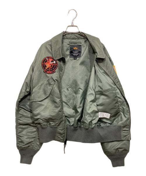 ALPHA INDUSTRIES（アルファインダストリーズ）ALPHA INDUSTRIES (アルファインダストリーズ) VX-31 フライトジャケット グリーン サイズ:Mの古着・服飾アイテム