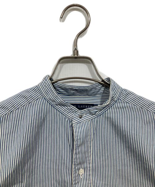RALPH LAUREN（ラルフローレン）RALPH LAUREN (ラルフローレン) バンドカラーシャツ ブルー サイズ:3Fの古着・服飾アイテム