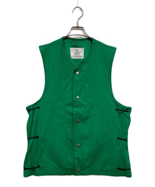 U'S NAVY（ユーエスネイビー）U'S NAVY (ユーエスネイビー) Ground Crewman's Vest グリーン サイズ:SMALL/MEDIUM（34-40）の古着・服飾アイテム