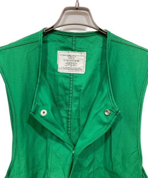 U'S NAVY（ユーエスネイビー）U'S NAVY (ユーエスネイビー) Ground Crewman's Vest グリーン サイズ:SMALL/MEDIUM（34-40）の古着・服飾アイテム