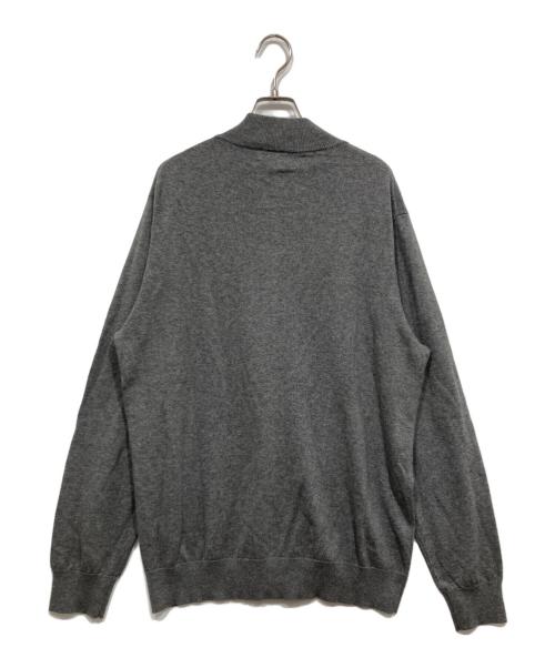 BARNEYS NEWYORK（バーニーズ・ニューヨーク）BARNEYS NEWYORK (バーニーズ・ニューヨーク) ハイゲージジップアップニットカーディガン グレー サイズ:XLの古着・服飾アイテム