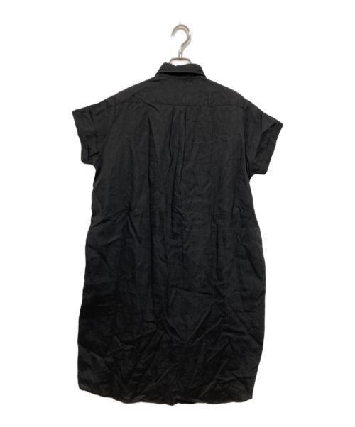 Gymphlex（ジムフレックス）Gymphlex (ジムフレックス) リネン半袖ワンピース ブラック サイズ:14の古着・服飾アイテム