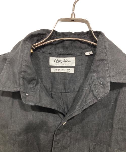 Gymphlex（ジムフレックス）Gymphlex (ジムフレックス) リネン半袖ワンピース ブラック サイズ:14の古着・服飾アイテム