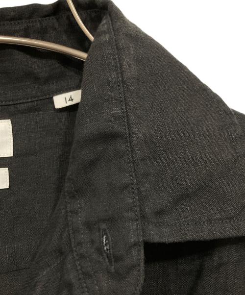 Gymphlex（ジムフレックス）Gymphlex (ジムフレックス) リネン半袖ワンピース ブラック サイズ:14の古着・服飾アイテム