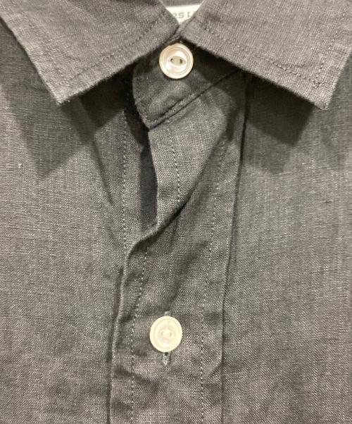 Gymphlex（ジムフレックス）Gymphlex (ジムフレックス) リネン半袖ワンピース ブラック サイズ:14の古着・服飾アイテム
