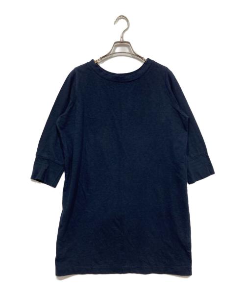 45R（フォーティファイブ・アール）45R (フォーティファイブ・アール) カットソーワンピース ネイビーの古着・服飾アイテム