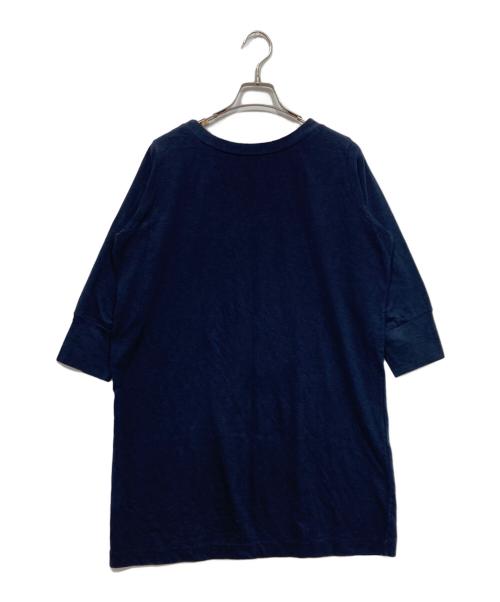 45R（フォーティファイブ・アール）45R (フォーティファイブ・アール) カットソーワンピース ネイビーの古着・服飾アイテム