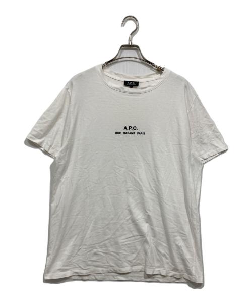 A.P.C.（アーペーセー）A.P.C. (アーペーセー) 刺繍ロゴTシャツ ホワイト サイズ:ＸＬの古着・服飾アイテム